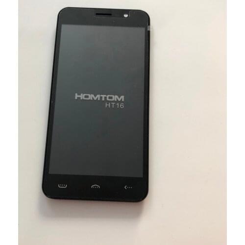 Used LCD Display Screen + Touch Screen + Frame For Homtom HT16 MTK6580 Quad Core 5.0 inch 1280x720 Free Shipping