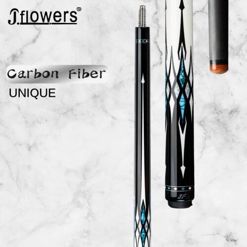 Jflowers Billiard Carbon Fiber Pool Cue Stick Real Inlay Carbon Energy Technology Cue Kit with Extension