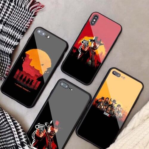 Game RDR2 DIY Tempered Glass Case For iPhone 11 12 Pro XR X XS MAX 8 7 6 5 Plus Phone Back Cover shell