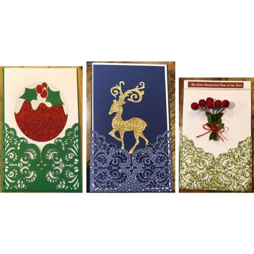 Flower Envelope greeting card Metal Cutting Dies Stencil Scrapbooking Photo Album Card Paper Embossing Craft DIY