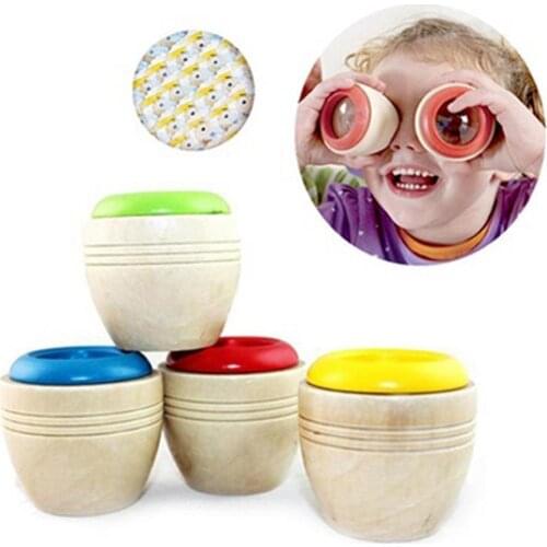 Kids Kaleidoscope Best Wooden Educational Kaleidoscope Baby Learning Puzzle Sensory Toy Kids Educational Toys for Children Gifts