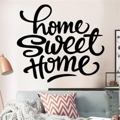 Home Sweet Home Wall Sticker Decor for Livingroom Home Wall Decal Removable Vinyl Sticker Lettering Home Decals Decor HY1354