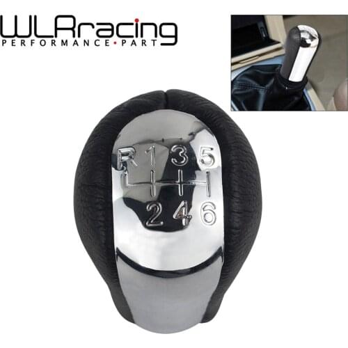 Chromed PU Leather 5 6 Speed MT Car Gear Shift Knob for TOYOTA Corolla Verso RAV4 Yaris 92-09 Gear shift Shifter Lever Stick Pen