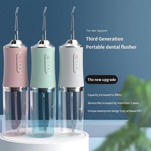 Electric Oral Irrigator USB Rechargeable Water Flosser Portable Dental cleaning device household oral cleaning with 4 nozzles