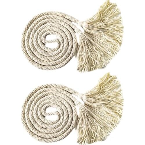 Tassel Rope Decoration Rope Cotton Rope Belt Handmade Decorative Cotton Thread Pure Cotton Natural Decoration