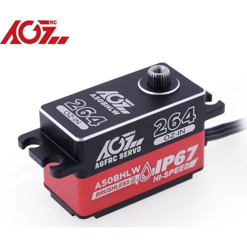 AGFRC A50BHLW Fast Speed 19KG 0.073Sec Magnetic Waterproof IP67 Low Profile Brushless Steering RC Servo for 1/10 Drift Touring