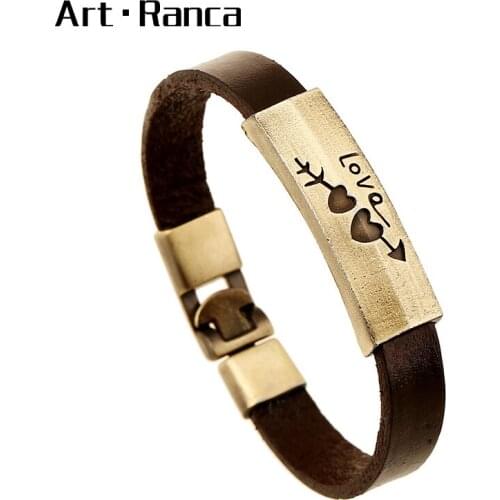 Fashion British Wind Cortex One Arrow Two-Heart Bracelet Mens and Womens Cupid Bracelet