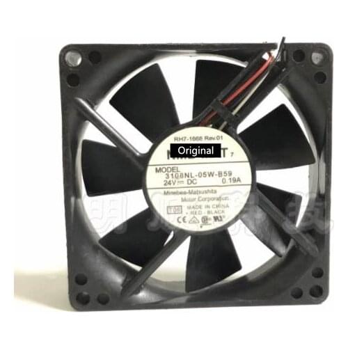 Original 100% working 3108NL-05W-B59 3108NL-05W-B50 DC 24V 0.19a 8020 8cm Inverter Cooling Fan