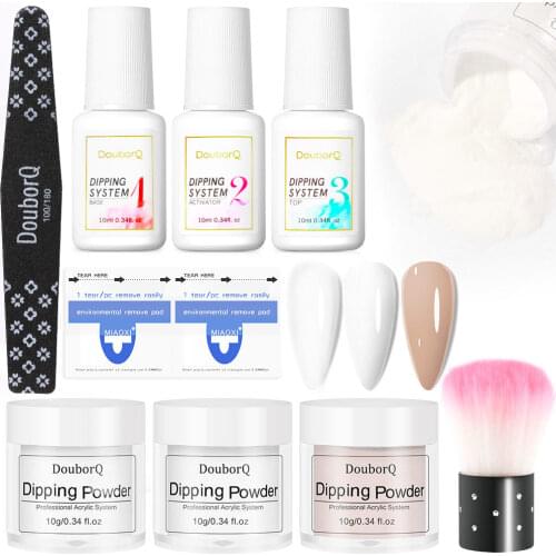 Dipping Nail Powder System Dip Nail Glitter Polish Chrome Kit Without Lamp Cure Decor Dust Pigment