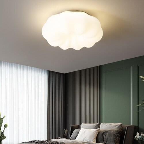 Ins Hot White Pumpkin LED Ceiling Lamp PE Material Creative Lovely Cloud Childrens Bedroom Living Room Kitchen Decor Luminaire