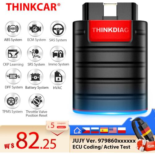Thinkdiag OBD2 Scanner Bluetooth-compatible OBD 2 Automotive Scanner ABS SAS EPB All System Car Diagnosis Tools Diagzone