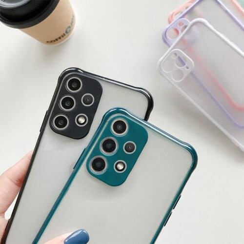 Transparent Matte Clear Cases For Samsung Galaxy a32 a72 4g a52 a42 5g a12 a02 a 12 32 72 52 samsunga32 Camera Protection Cover