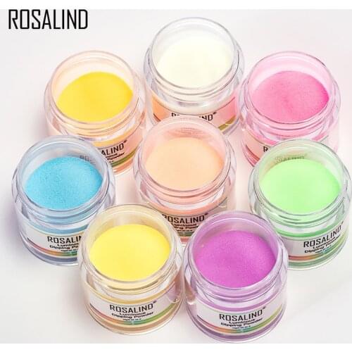 ROSALIND Powder Glitter Dip Nail Dust Luminous Dipping Powder Nail Art Decorations No Need Cured 10g Holographic Without Lamp