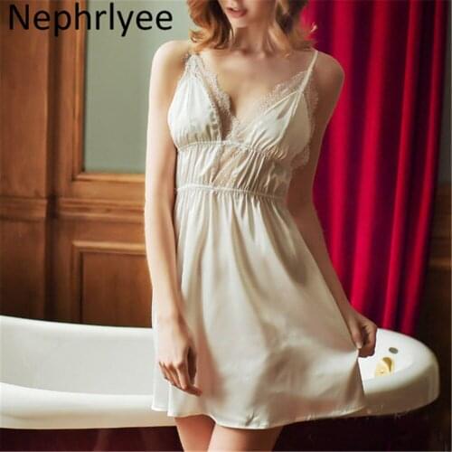 Sexy Women WHITE Bride Bridesmaid Wedding Set Lace Trim Sleepwear Casual Home Clothes Nightwear SLP001339