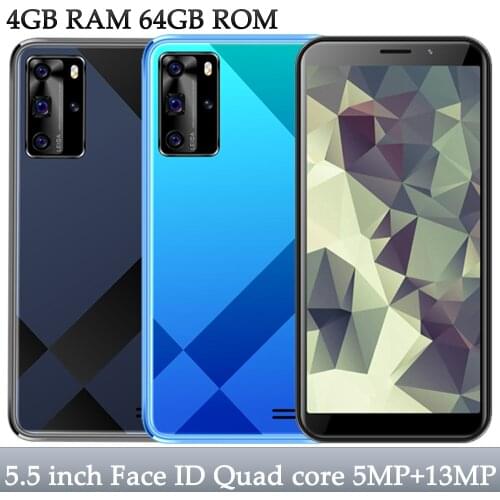 Quad Core Z5s Face ID 4G RAM 64G ROM Wifi 5MP+13MP Front/Back Camera Unlocked Smartphones Mobile Phones 5.5 inch Global Version