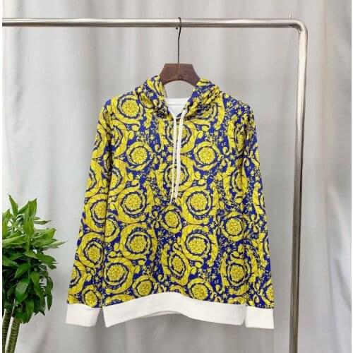 Spring autumn high quality floral women/mens hooded sweatshirts fashion men retro print hoodies top B435