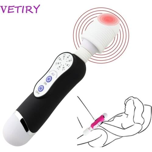 VETIRY 16 Speed Dildo Vibrator Powerful Vibration Magic Wand G-spot Massage Clitoris Stimulator Sex Toys for Women Masturbator