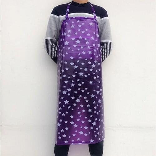 Waterproof transparent apron thickening kitchen canteen aquatic factory female simple long and durable pvc aprons