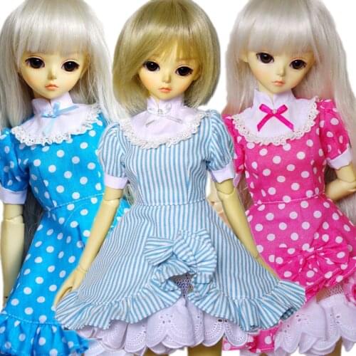 [wamami] 124# Red Pink Blue Dress Clothes/Suit For 1/6 1/4 MSD 1/3 SD DZ AOD LUTS BJD Doll