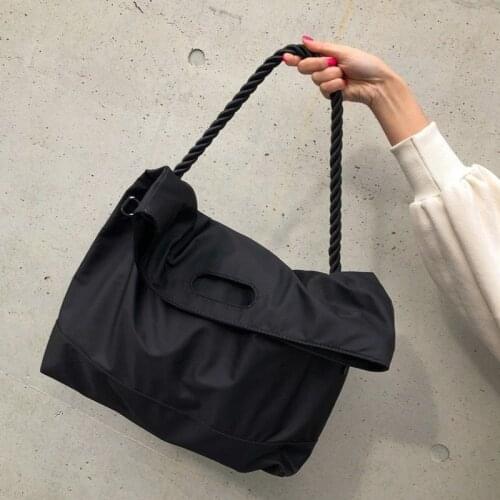 Women High-capacity Tote Bag Shoulder Folded Shopping Traveling Students Waterproof Gym Package Multifunction Fashion