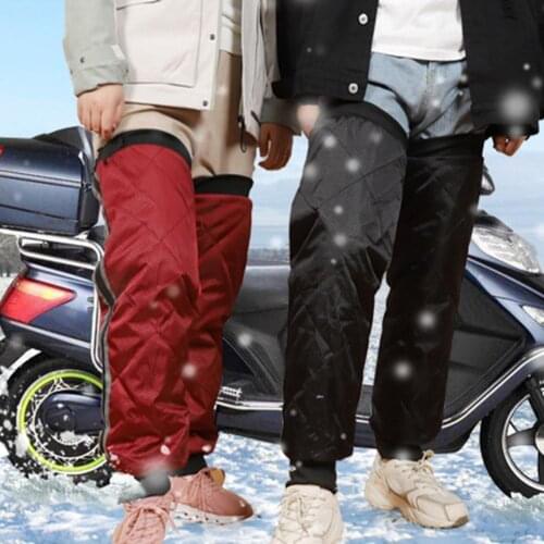 Winter Men Women Motorcycle Riding Windproof Warm Knee Pads Leg Protective Cover Waterproof Oxford Cloth Stretch-resistant