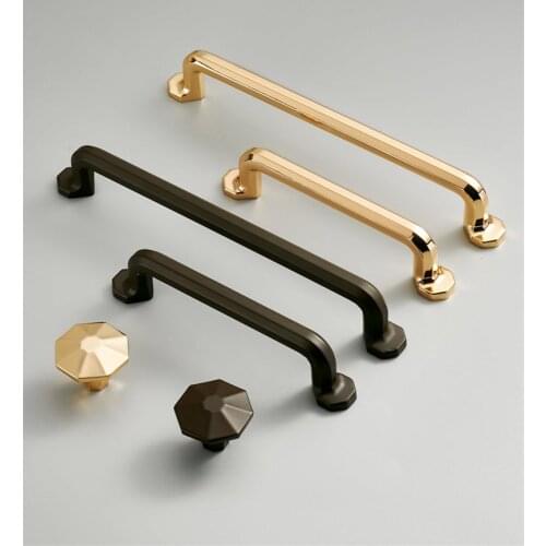 3.75'' 6.3" Gold Dresser Knobs Drawer Pulls Antique Black Cabinet Pulls Knob Door Handles Modern Kitchen Hardware Pulls 96 160mm