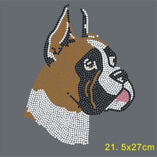 Dog Patch Hotfix Rhinestones Garment Motif Rhinestones Iron Sticker For Clothing 10Pieces/lot Diy T-Shirt Sticker Decoration