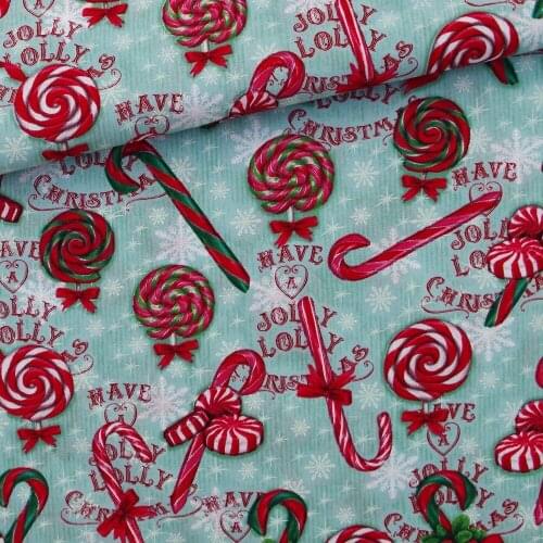 108cmx100cm Cotton Woven Fabric for textile, pathwork, cloth - Crutches, bow-knot and snowflower（170g/m)