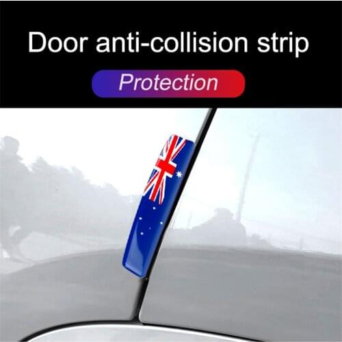 4pcs Australia Flag Protective Car Side Door Stickers Glue Guard Strip Anti-collision Buffer Car Accessories for Toyota Highland
