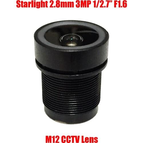 5PCS/Lot Starlight 3MP 2.8mm 1/2.7" F1.6 IR Wide Angle View M12 MTV Mount CCTV Fixed Board Lens for Security Camera