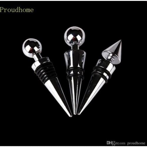 50pcs/lot Wine beverage bottle stopper zinc alloy reusable plug with grip top easy durable air-proof liquid saver