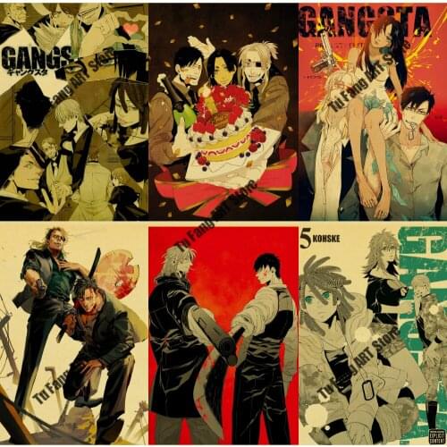 5D Diamond Painting GANGSTA Classic Japanese Anime Embroidery Square/Round Full Cross Stitch Kits Mosaic DIY Home Decoration