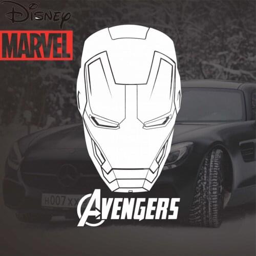 Disney Car Personality Creative Rear Glass Body Door Reflective Sticker Cartoon Marvel Avengers Iron Man Car Sticker