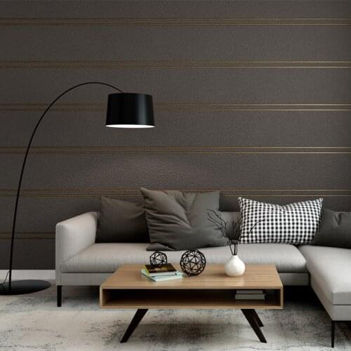 Beibehang Modern minimalist living room bedroom video wallpaper stereo personality stripe non-woven plain TV background wall