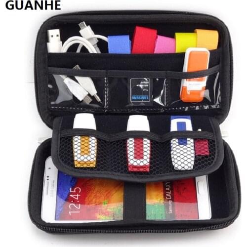 GUANHE 2.5" Bag Case for External Hard Drive Disk/Electronics Cable Organizer Bag/Camera/Mp5 Portable HDD Box Case/Power Bank