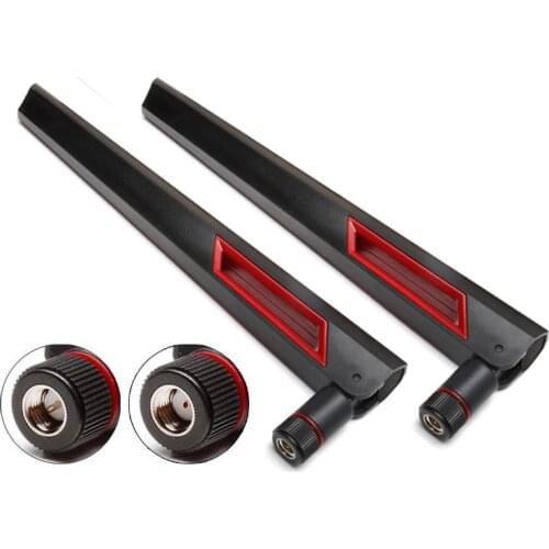 2pcs 12dBi Dual band WIFI Antenna 2.4G 5G 5.8G RP SMA Male Universal Antennas Amplifier WLAN Router Singal Booster