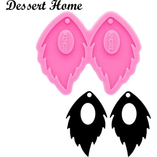 DY0732 Bright Feather mold Resin Craft for Earring, Chocolate Silicone Molds, DIY Epoxy Jewelry Resin Casting Molds