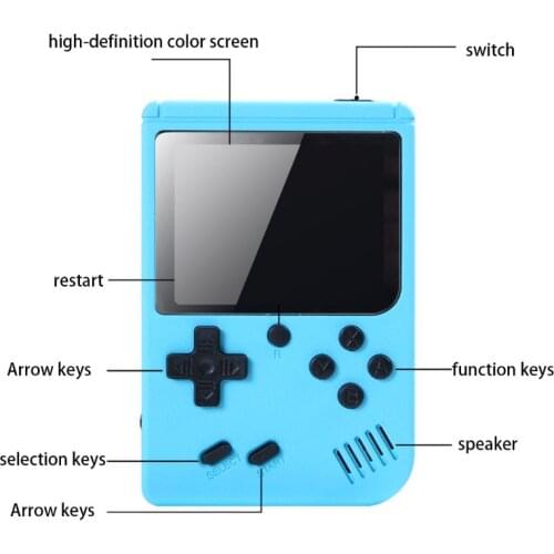 Mini Retro Game Console Built In 800 Classic Games 3 Inch Screen Rechargeable Battery Portable TV Retro FC Game Console