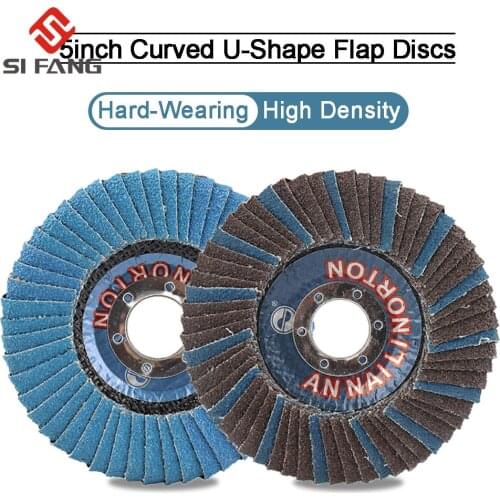 125mm 5inch Curve Flap Discs Sanding Discs 60Grit Grinding Wheels Blades For Angle Grinder 2/5/10PCS