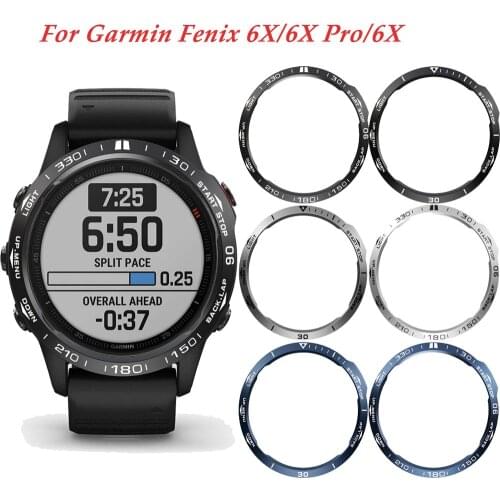 For Garmin Fenix 6X/6X Pro/6X Smart Watch Ring Bezel Styling Frame Fenix 6X Pro Case Cover protector metal Ring Anti Scratch