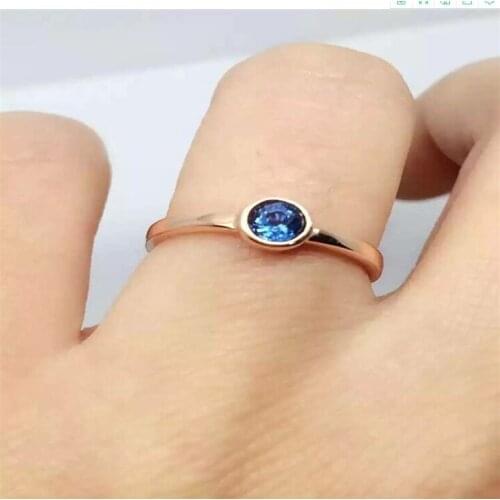 Natural Tanzanite ring Fashion Ring REAL S925 sterling silver inlaid Natural Tanzanite ring