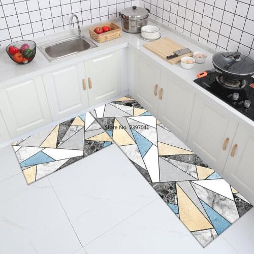 Nordic Kitchen Carpet Mat Long Strip Oil-proof Floor Area Rug Home Bathroom Door Kitchen Non-slip Absorbent