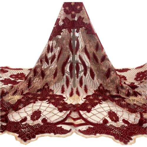 SJ Lace Nigerian Lace Fabric 2021 High Quality Lace Sequins Lace Fabric Wedding Party Embroidered African French Lace xh4-82