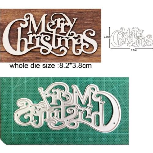Metal cutting dies cut die mold Merry Christmas decoration Scrapbooking dies paper craft knife mould blade punch stencils dies