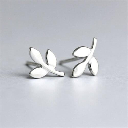 Cute Tiny Leaf Earring Jewelry Leaf Shape Earrings Stud Unique Earrings Jewelry for Women