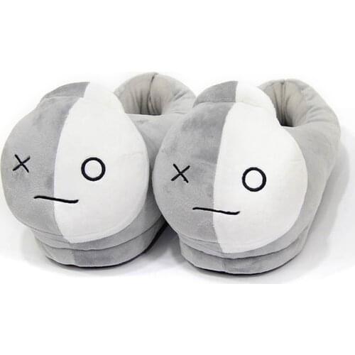 Fashion Winter Robert Cotton Slippers Womens Home Flat Soft Soled Plush Slides New Cartoon Female Indoor Furry Sandals