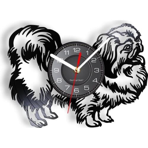 I Love Doggy Shih Tzu Decorative Wall Clock Pug Dog Pet Puppy Animal Wall Watch With LED Illumination Vinyl Decor For Dog Owners