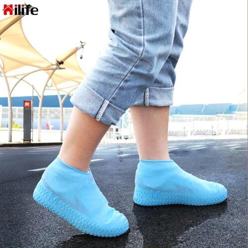 Non Slip Rubber Rain Boot 1 Pair S / M / L Reusable Silicone Shoe Cover waterproof Water Rain Shoes Covers Outdoor Camping