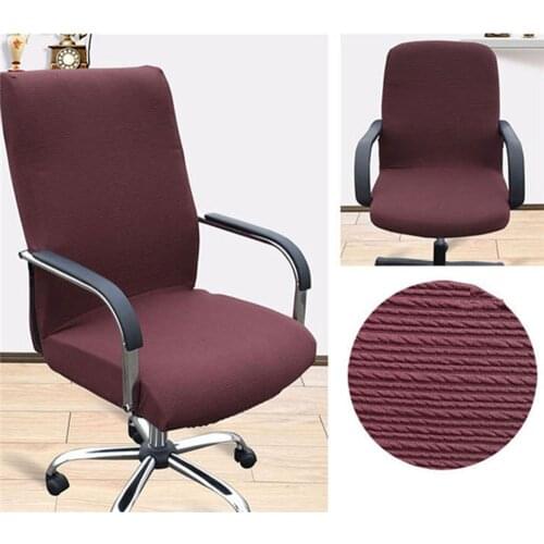 Solid Color Stripe Elastic Chair Cover Removable Office Computer Seat Chair Covers Slipcover Modern Stretch Chair Cover Case