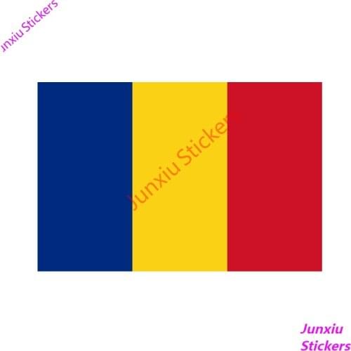 Creative decals Individuality Romania Flag Cover Scratches Decoration Car Stickers for Bumper Camper Car Accessories KK13x8cm